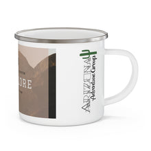 Load image into Gallery viewer, The world is your oyster GO EXPLORE  the perfect time is now- Enamel Campfire Mug