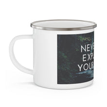 Load image into Gallery viewer, Never stop exploring your world - Enamel Campfire Mug