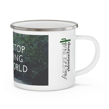 Load image into Gallery viewer, Never stop exploring your world - Enamel Campfire Mug