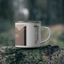 Load image into Gallery viewer, The world is your oyster GO EXPLORE  the perfect time is now- Enamel Campfire Mug
